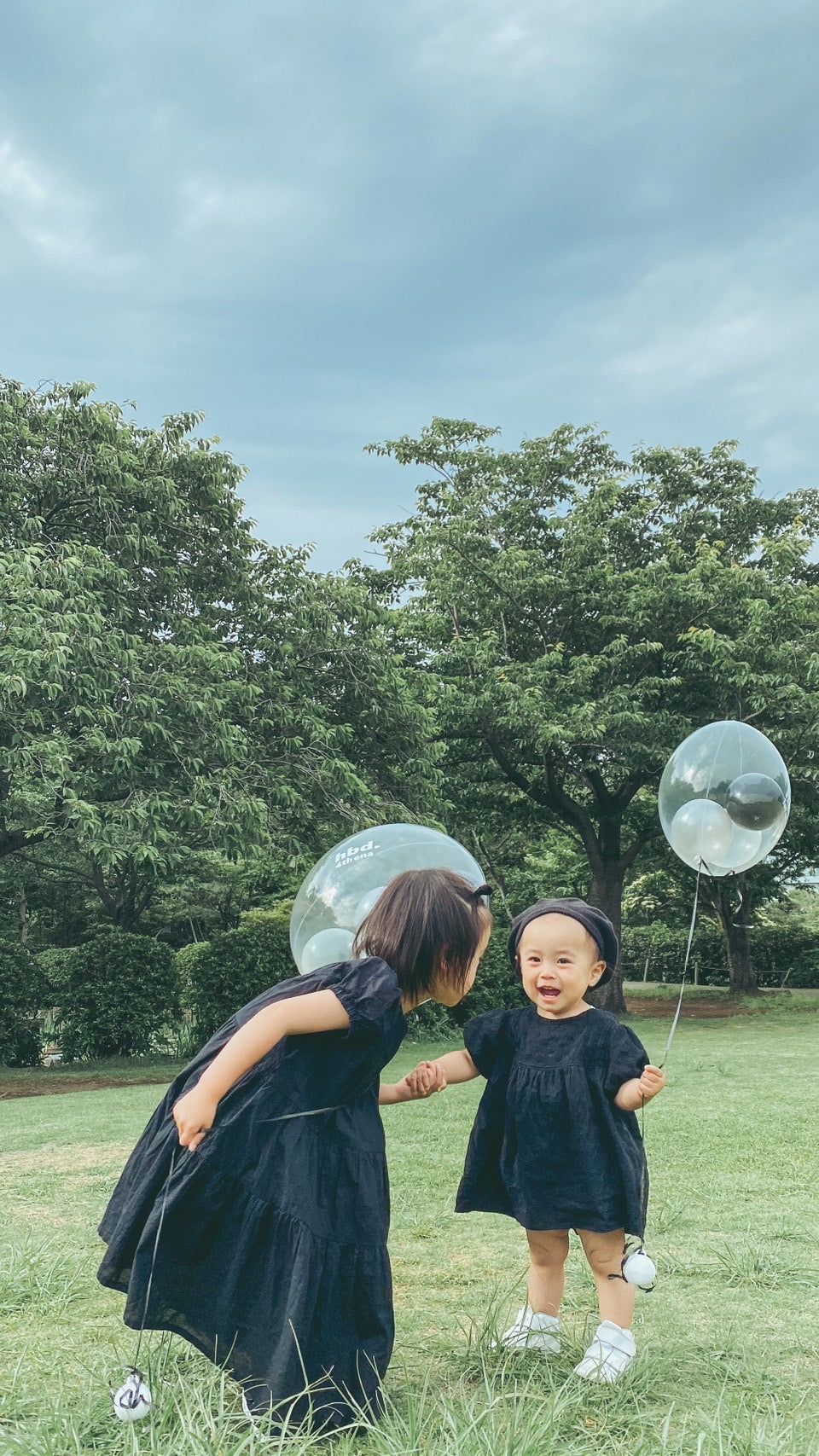 【bubble balloon】black × silver