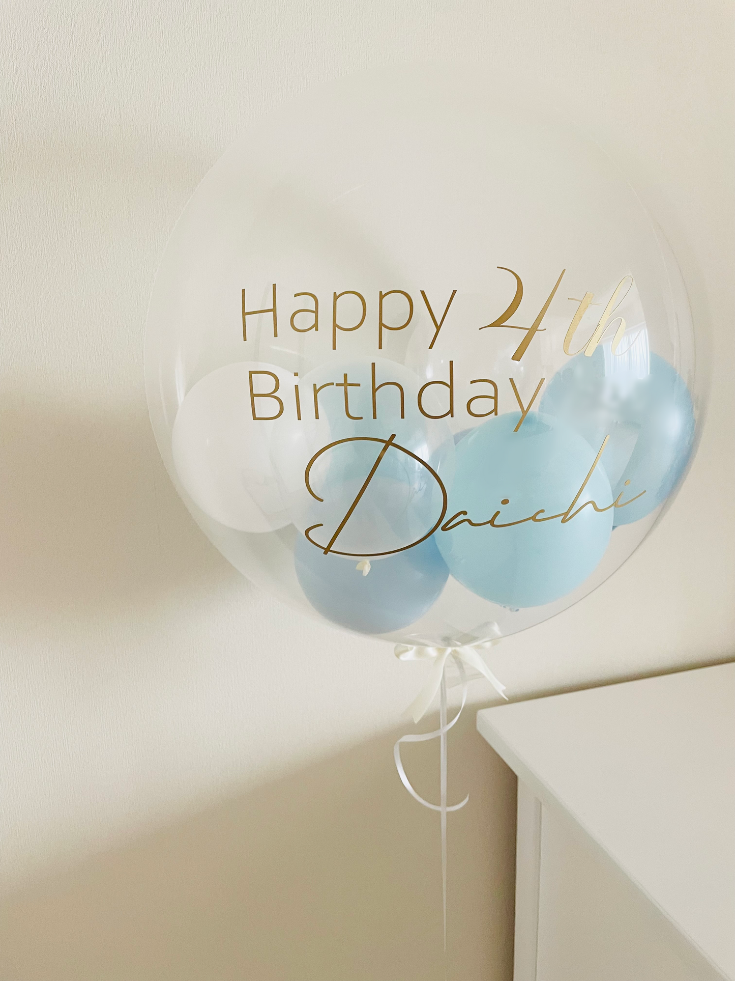 【bubble  balloon】pastel blue