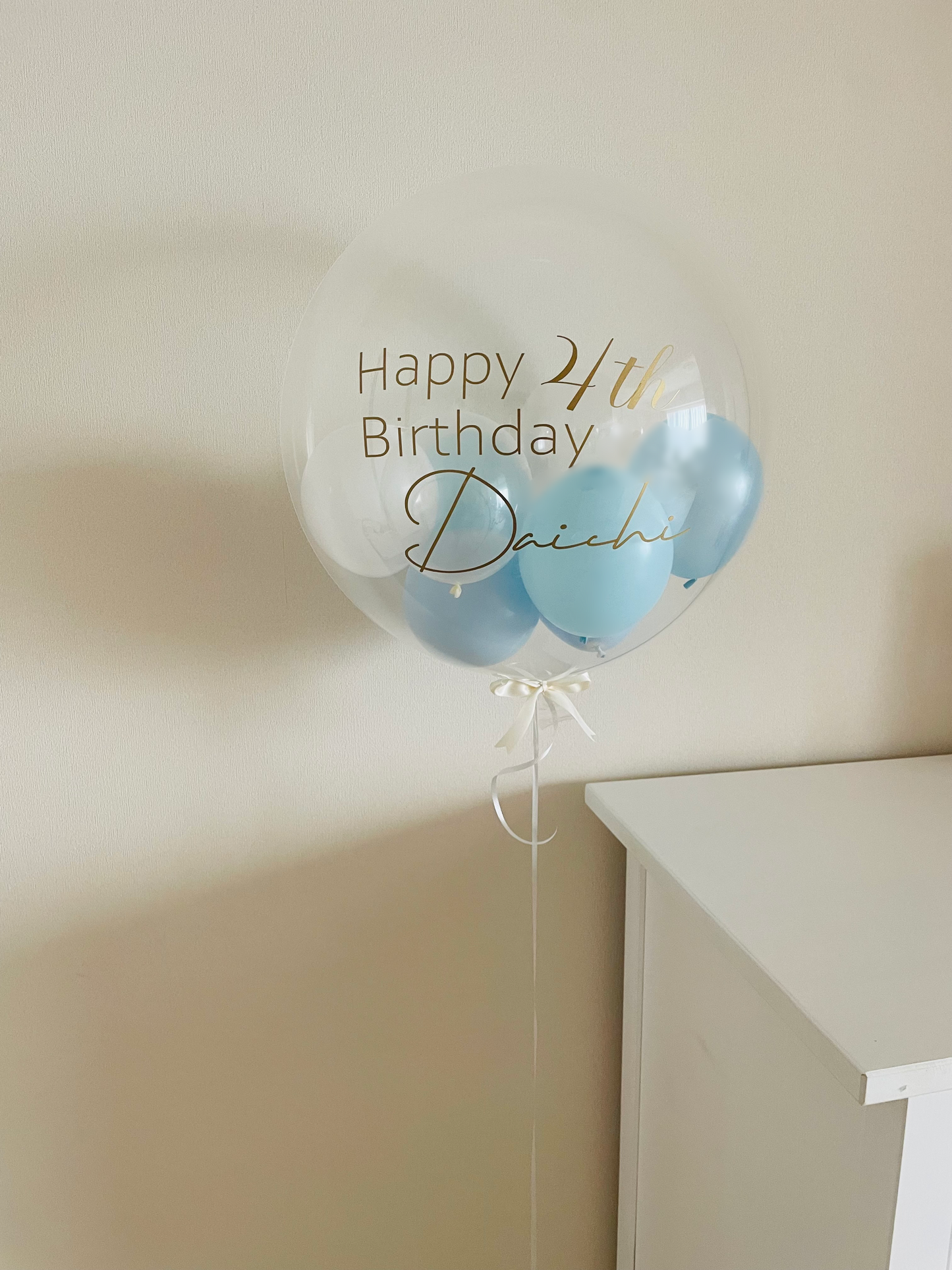 【bubble  balloon】pastel blue