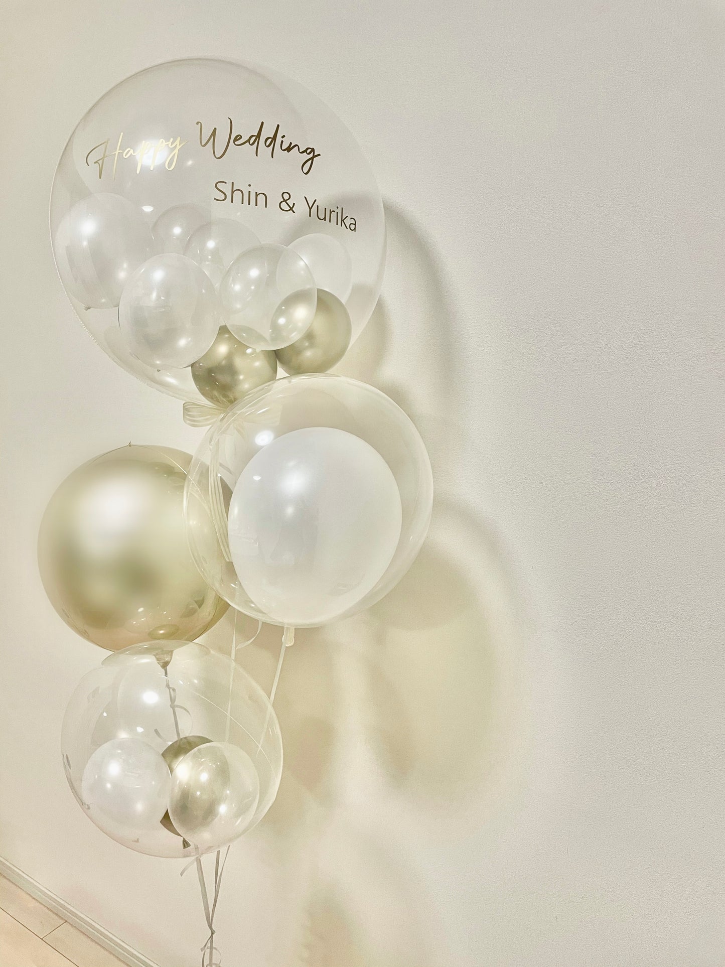 【bubble bouquet】white×gold