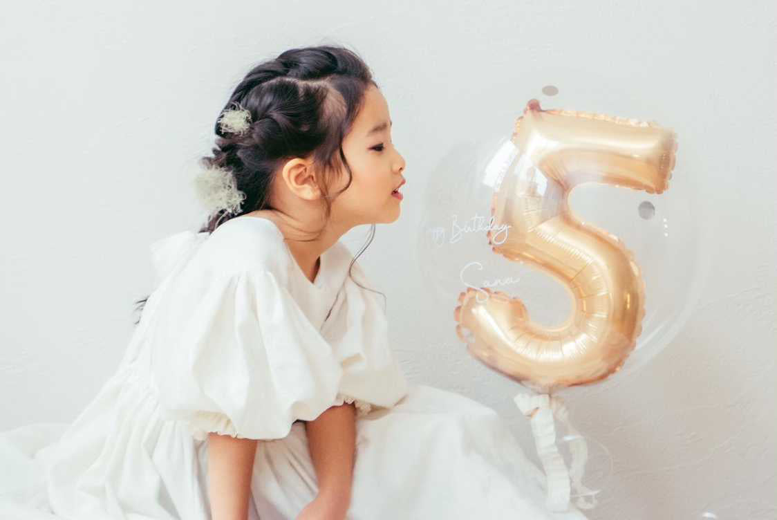 【number message】stick balloon(gold)