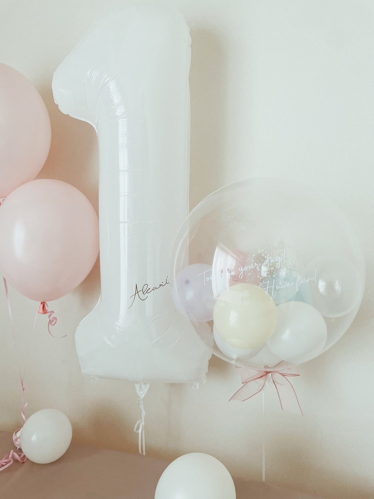【number shape 90cm】white