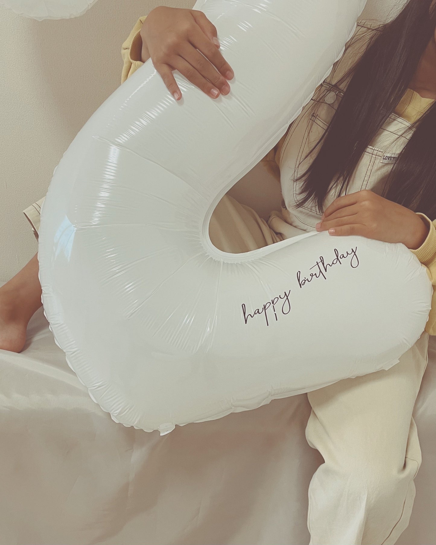 【number shape 90cm】white