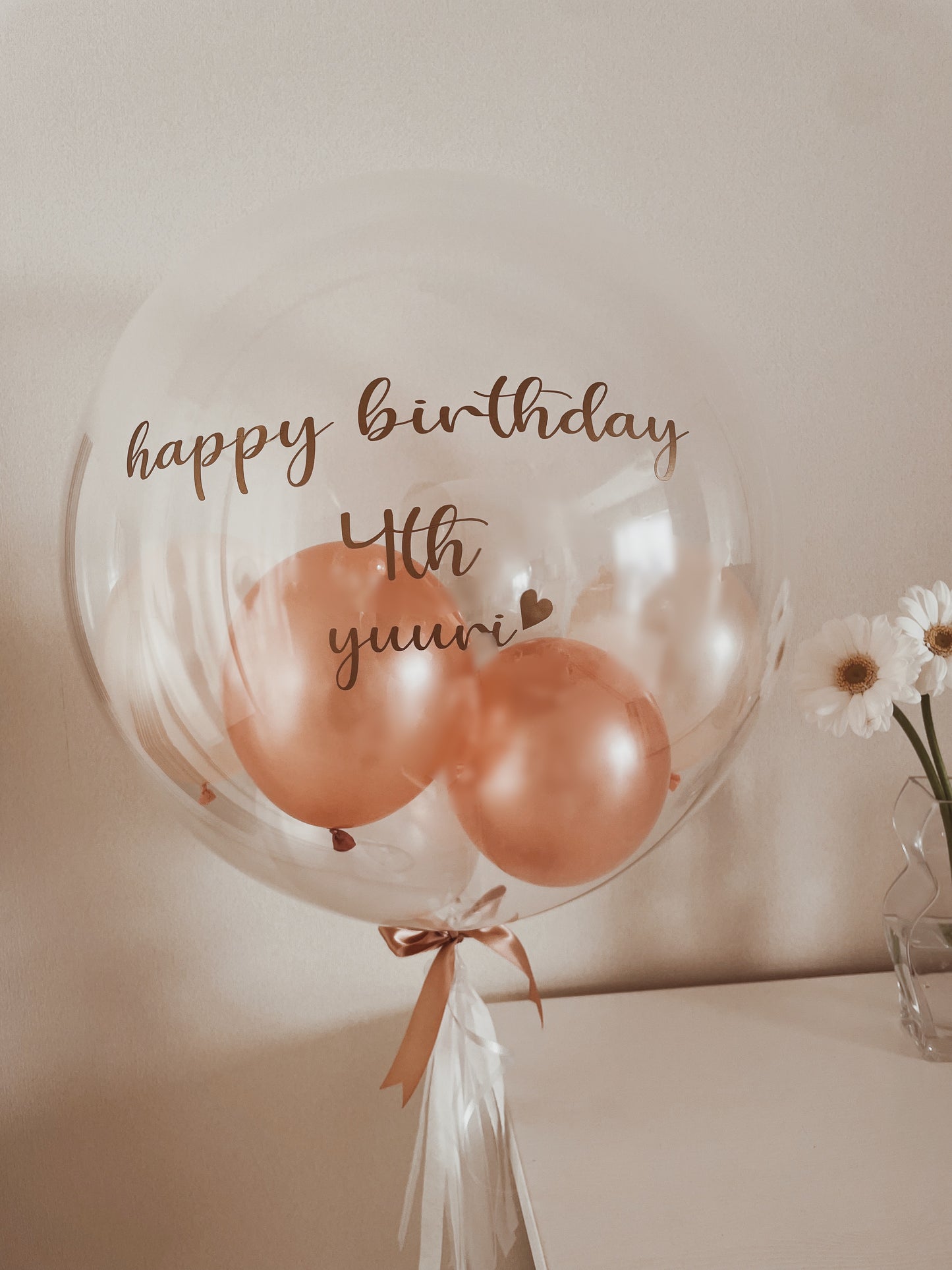 【bubble balloon】rose cream