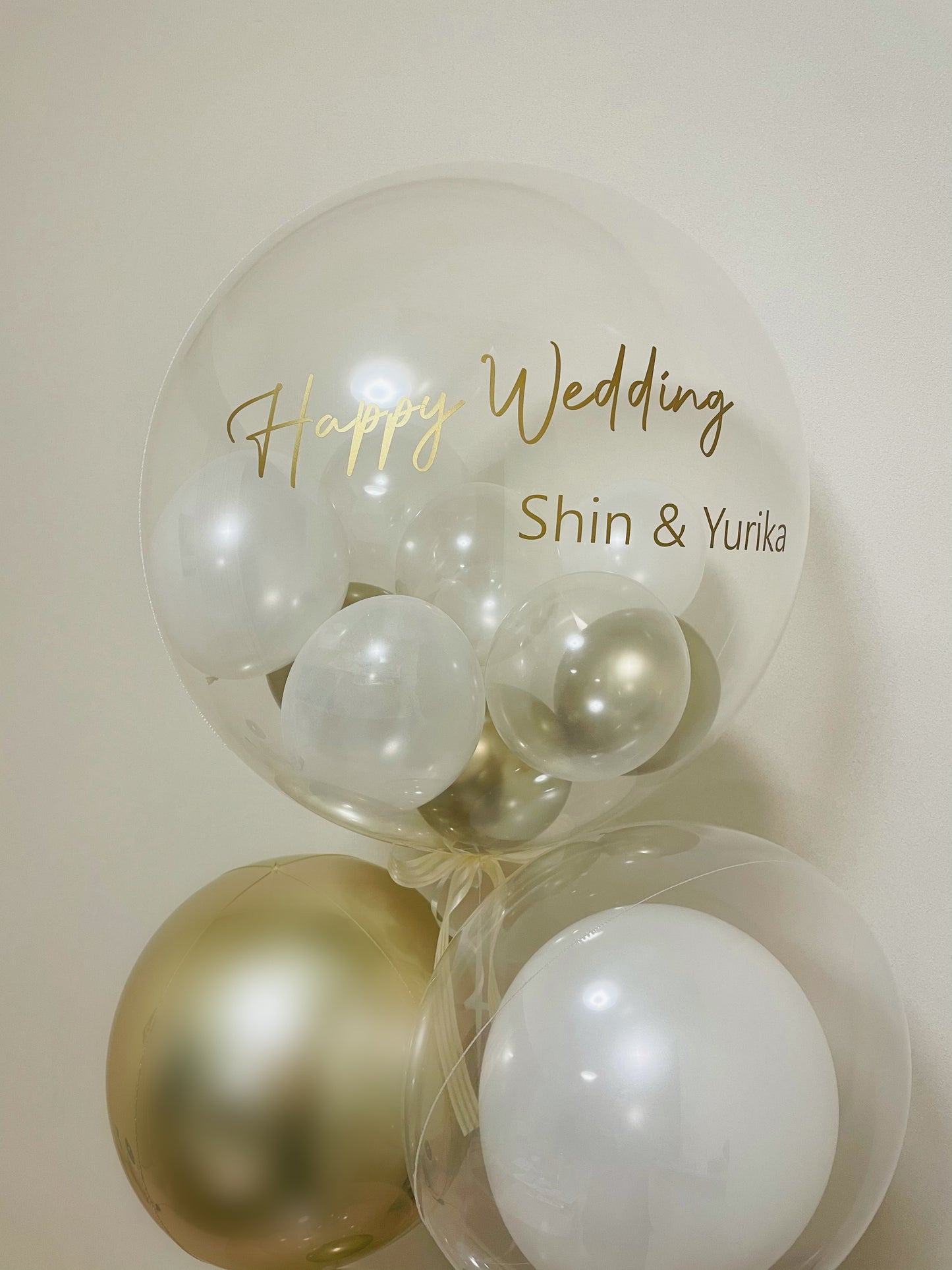 【bubble bouquet】white×gold