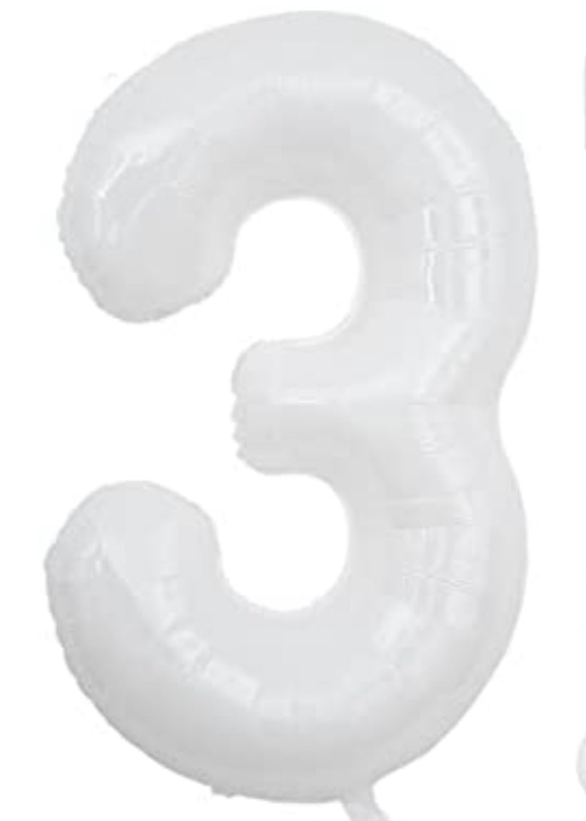 【number shape 90cm】white
