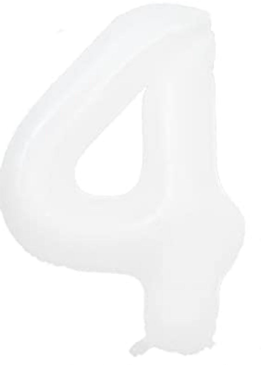 【number shape 90cm】white