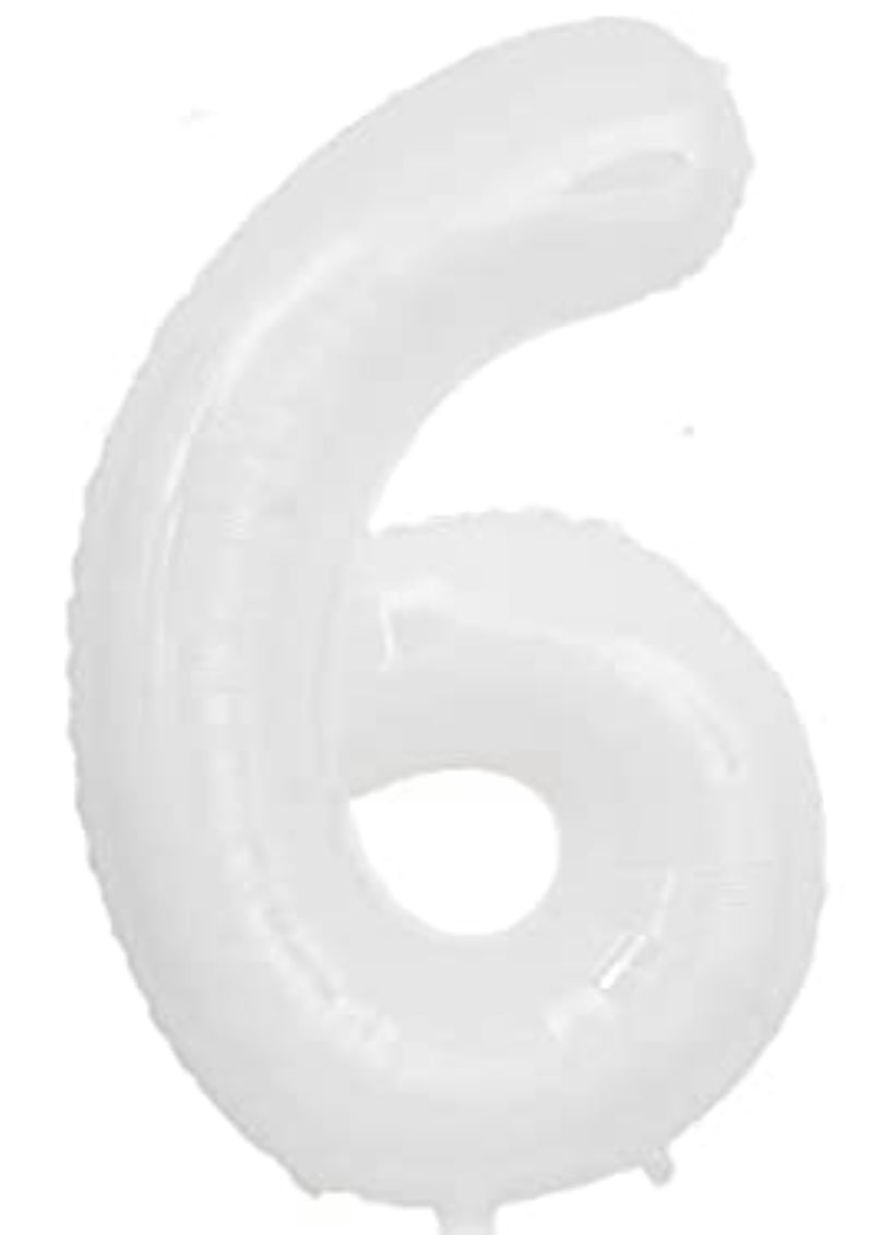 【number shape 90cm】white