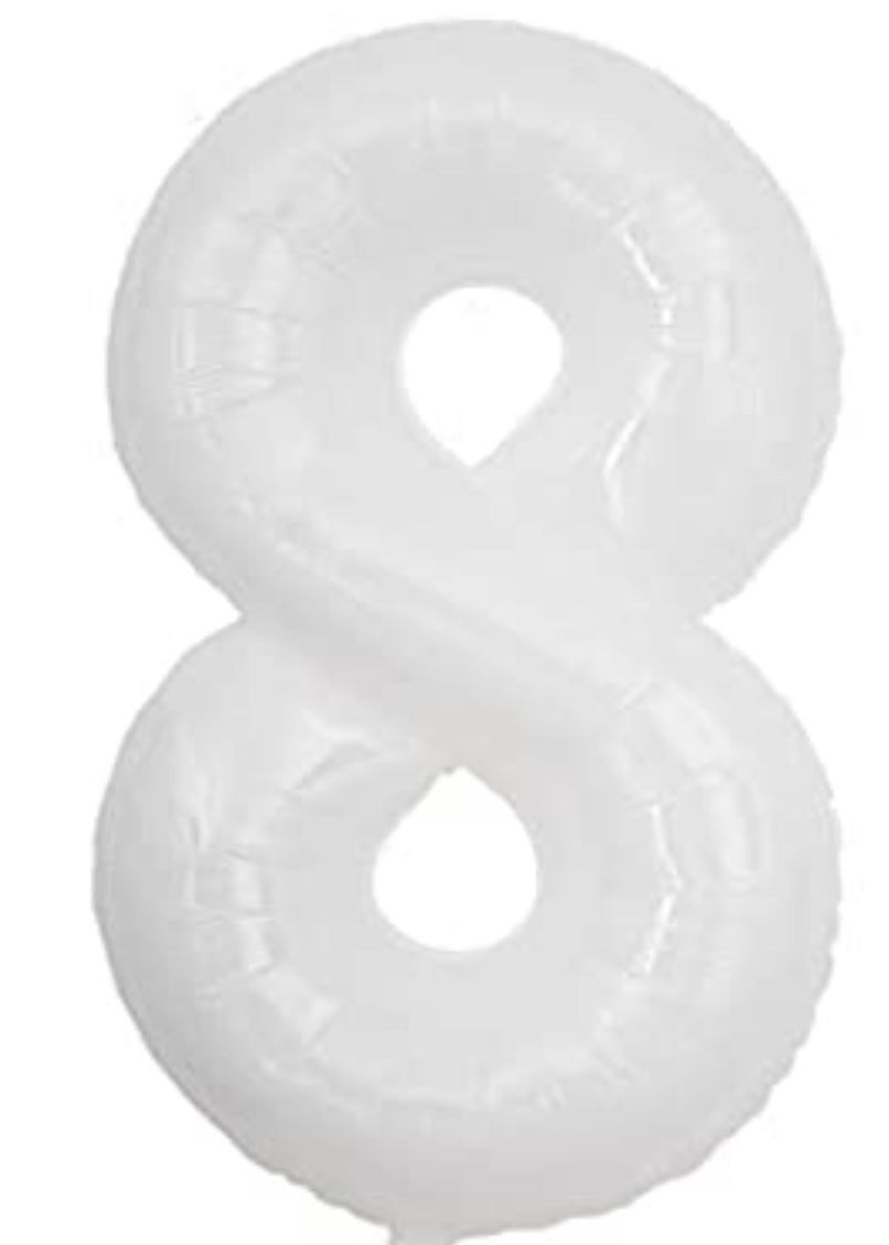 【number shape 90cm】white