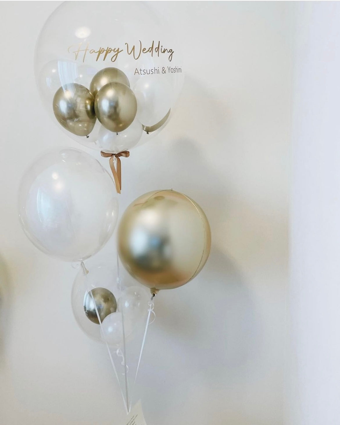 【bubble bouquet】white×gold