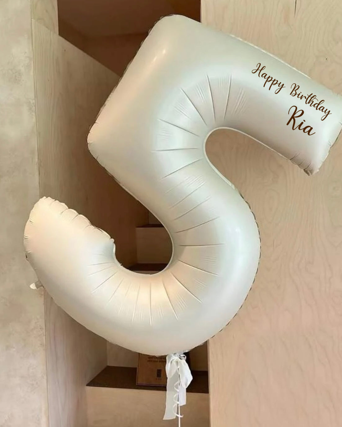 【number shape 60cm】Ivory