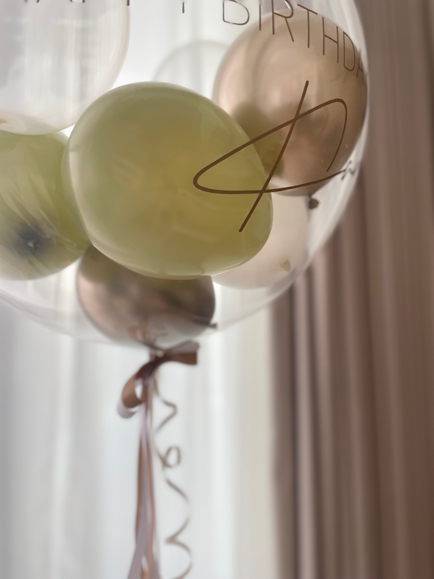 【bubble  balloon】olive × gold