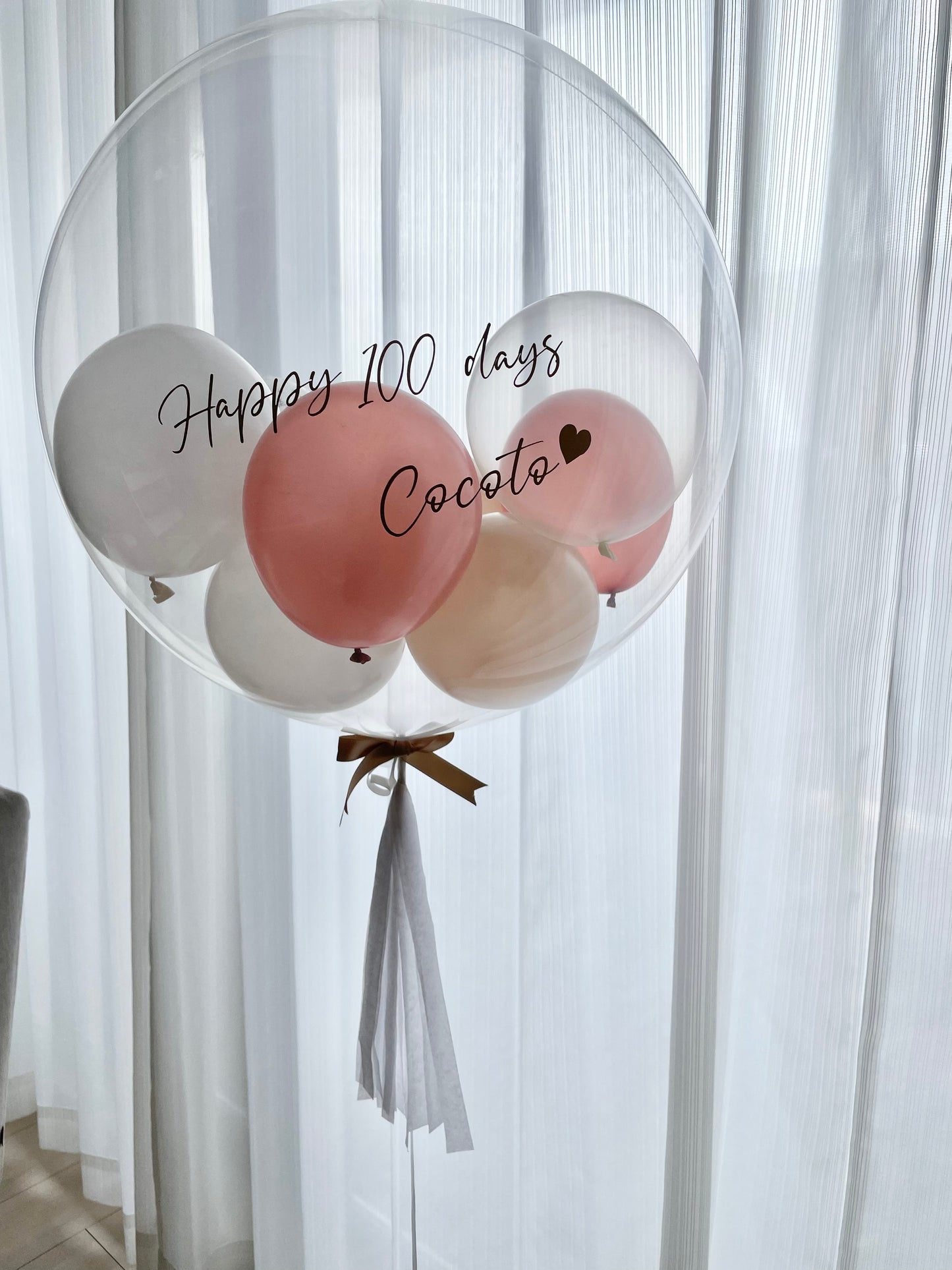 【bubble  balloon】rose cream