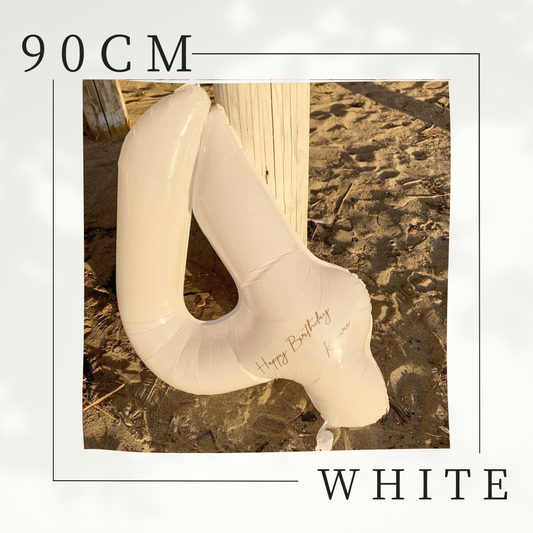 【number shape 90cm】white