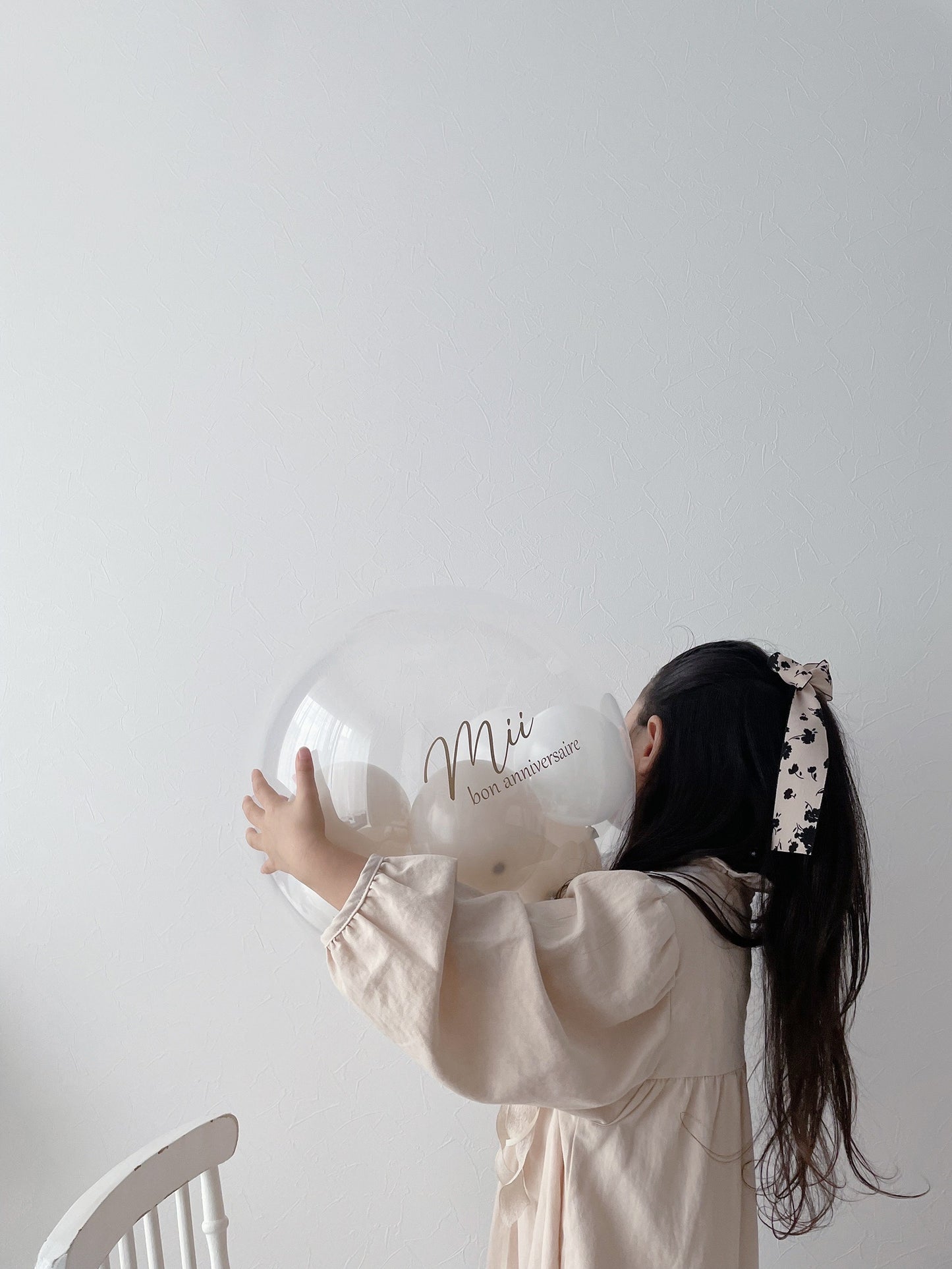 【bubble  balloon】smoky white