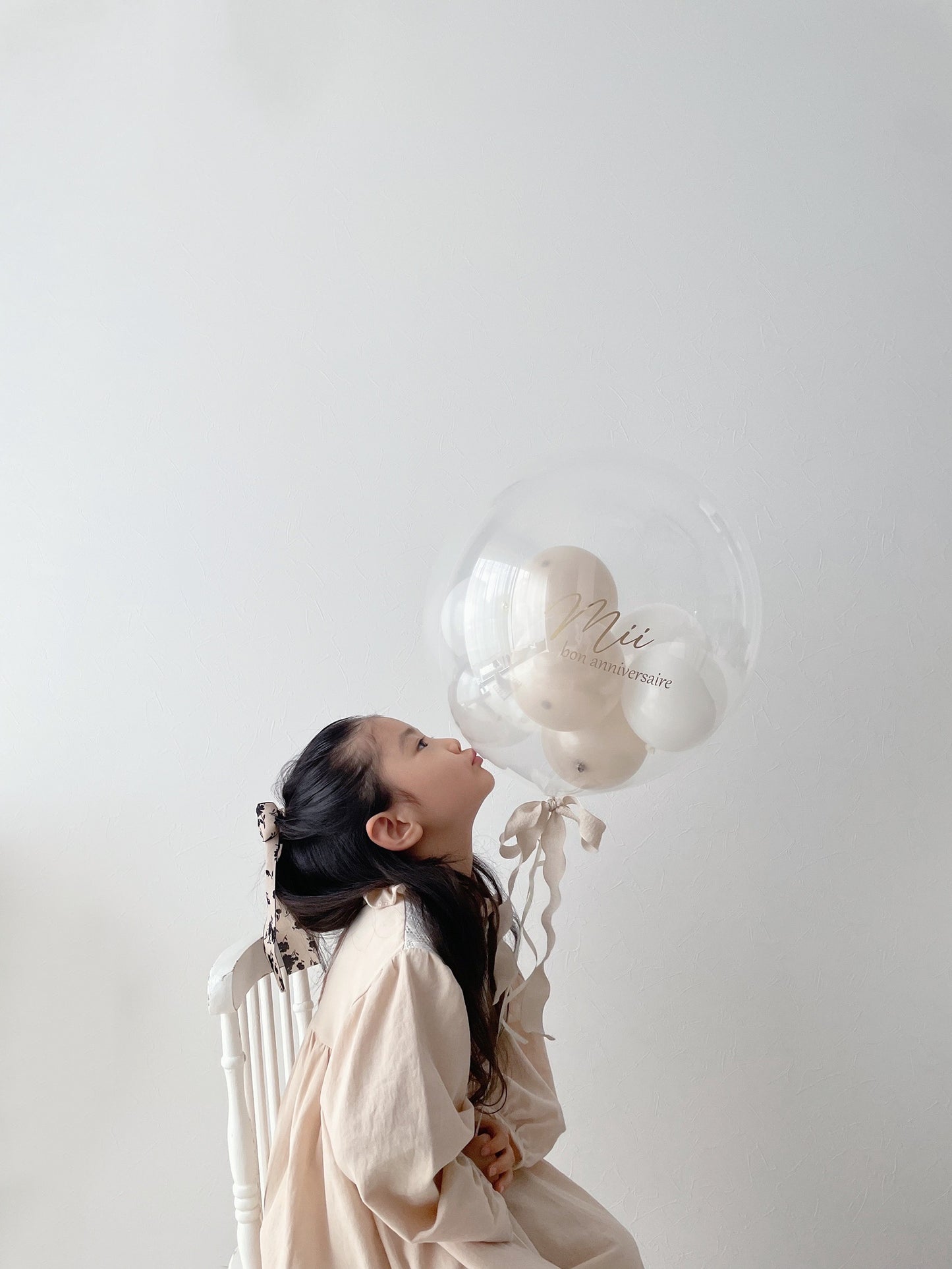 【bubble  balloon】smoky white
