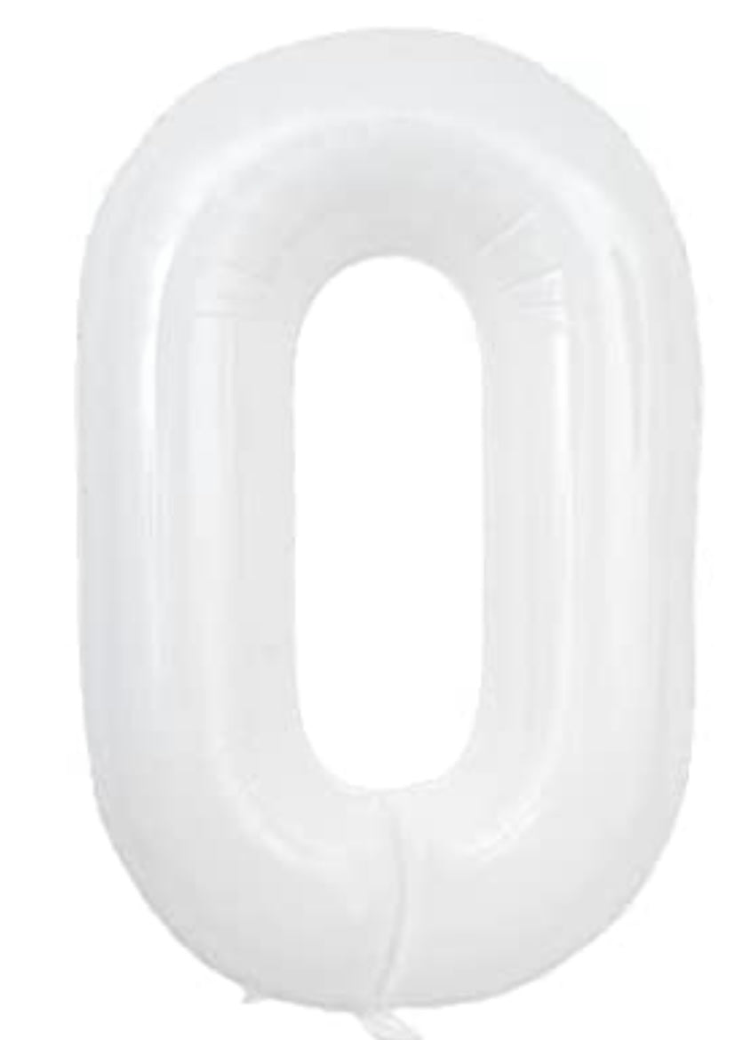 【number shape 90cm】white