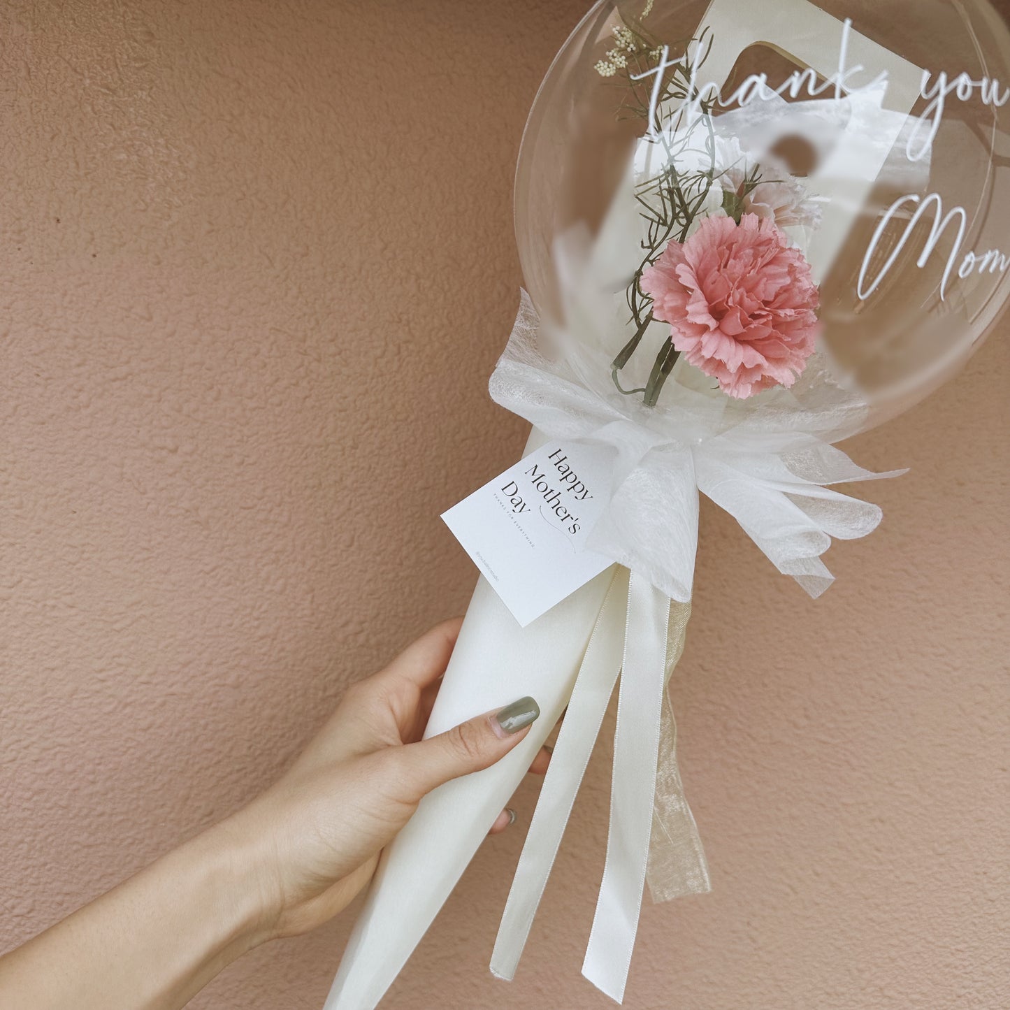 【hand bouquet】carnation aqua