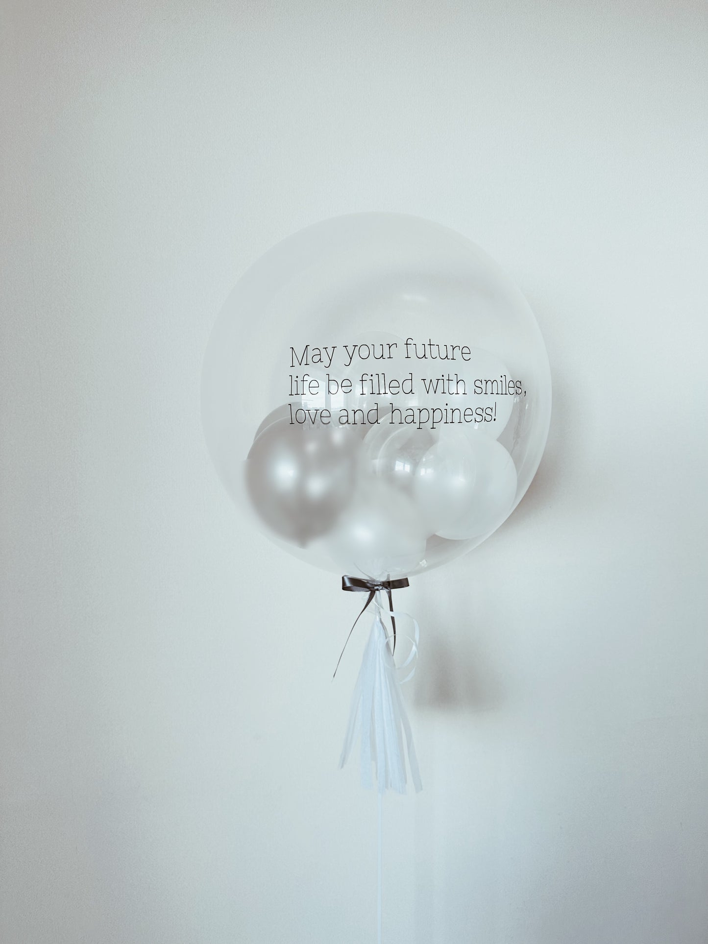 【bubble  balloon】silver × white
