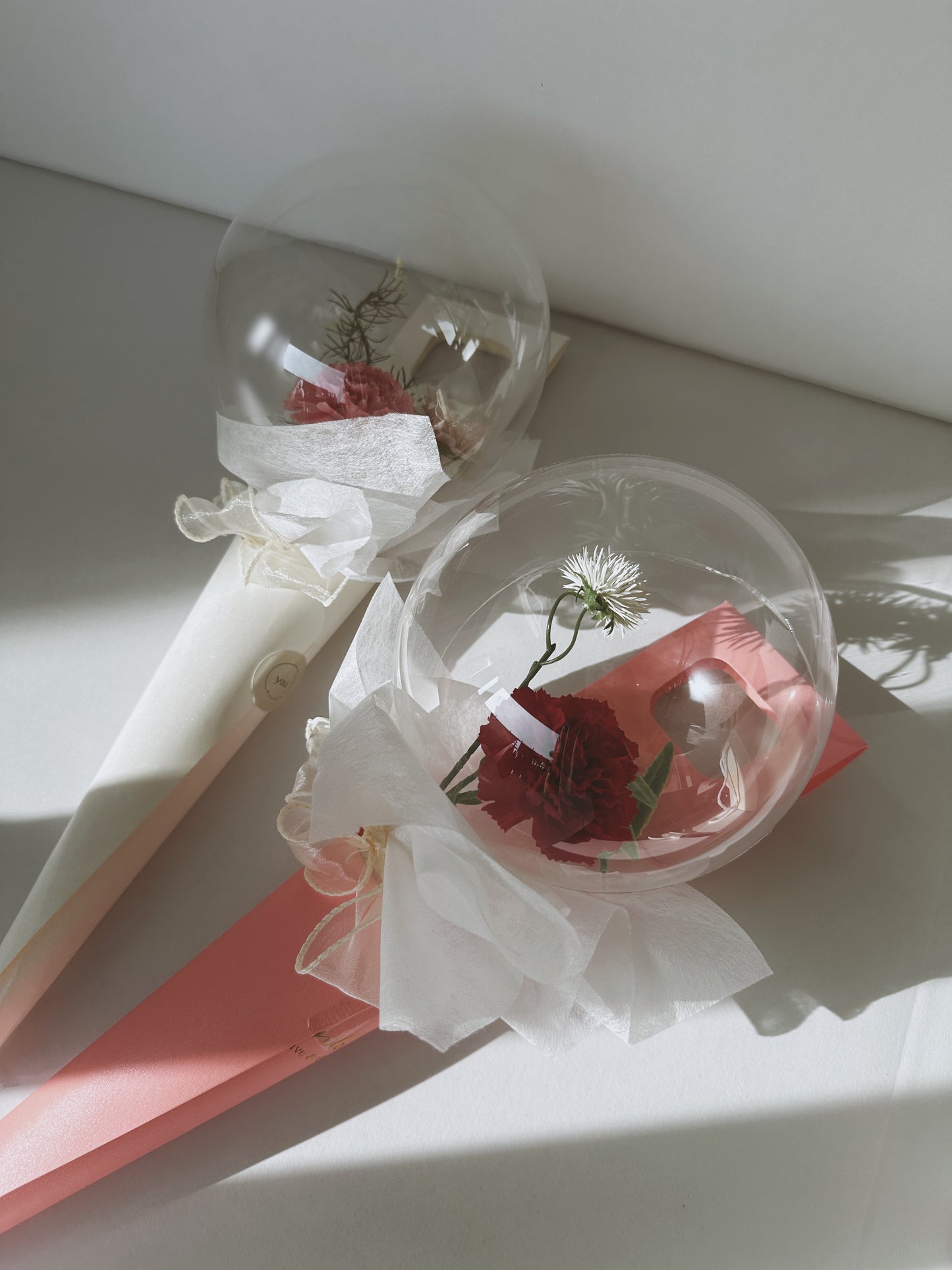 【hand bouquet】carnation aqua